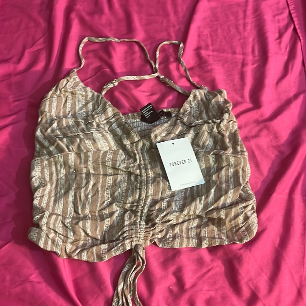 Chris Cross woven crop top